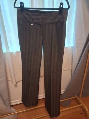 Express Women's Dark Gray Pinstripe Dress Trousers